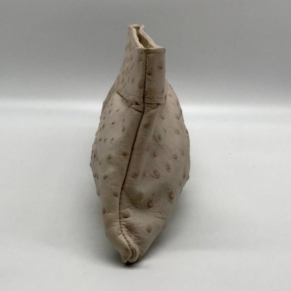 Lauren Merkin Off White Ostrich Leather Clutch - Picture 3 of 11